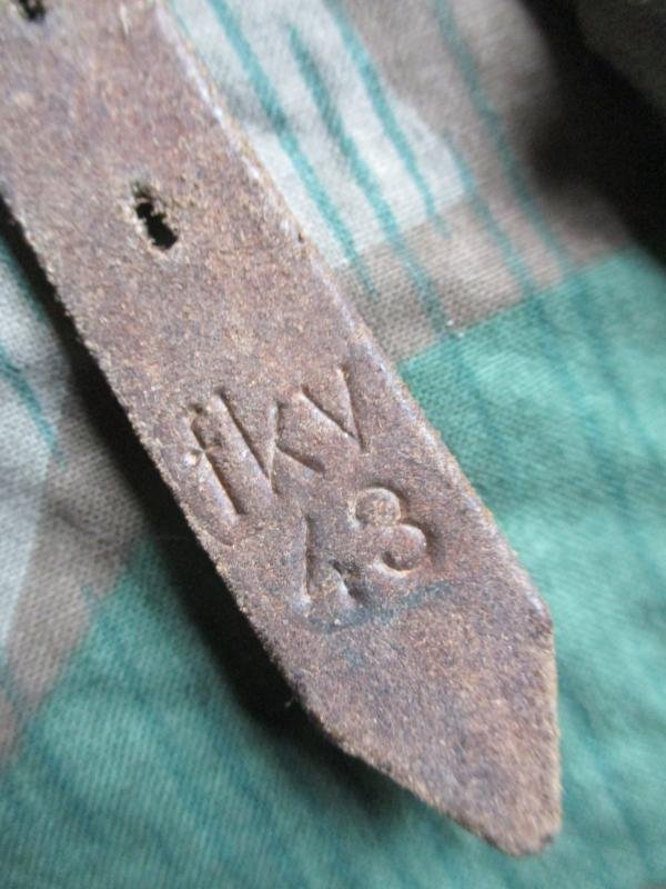 GERMAN ARMY Waffen SS WW2 ZELTBHAN ZELT SHELTER PONCHO STRAP fkv 1943 DATED — image 2