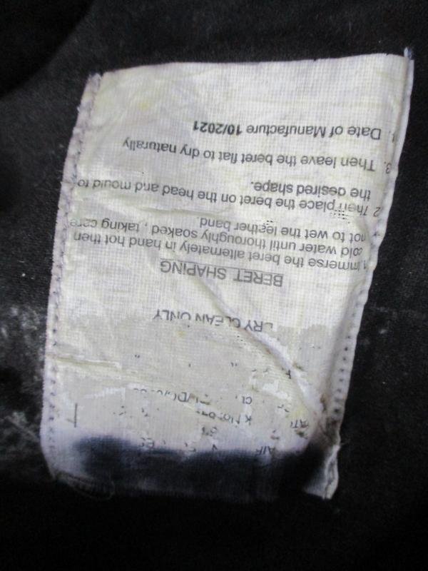 genuine PARACHUTE REGIMENT AIRBORNE MAROON BERET leather band SHAPED used 58cm M — image 4