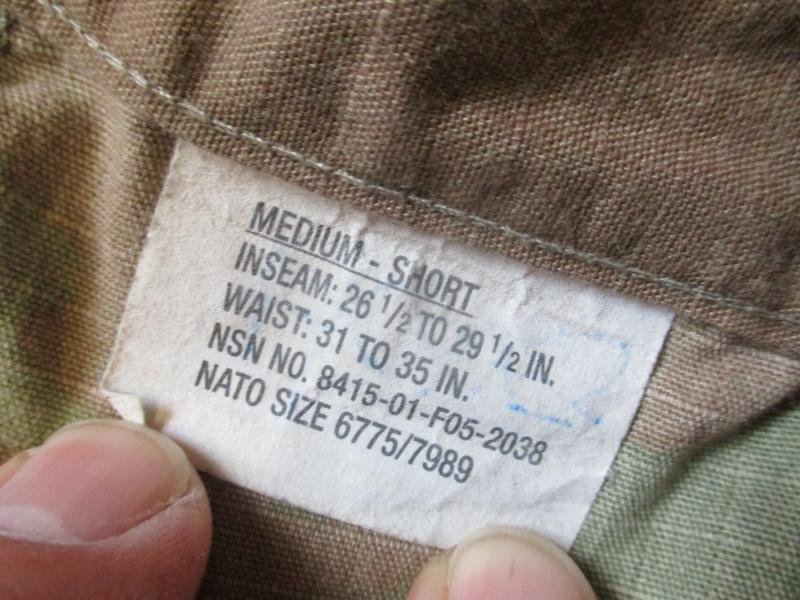 Latest us army issue JUNGLE HOT WEATHER combat TROUSERS PANTS scorpion camo MEDIUM SHORT — image 2