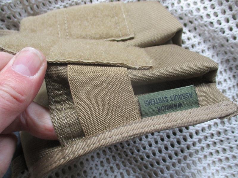 WARRIOR ASSAULT SYSTEMS uk MOLLE double 5.56mm mag POUCH coyote tan NEW — image 5