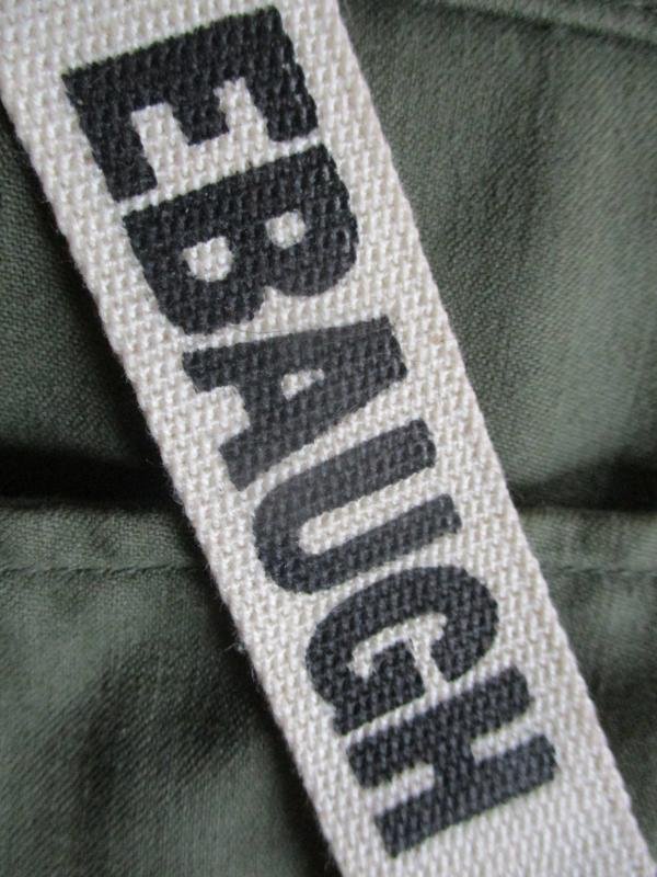 GENUINE M51 UNIFORM early VIETNAM WAR US ARMY white name TAPE badge EBAUGH — image 4