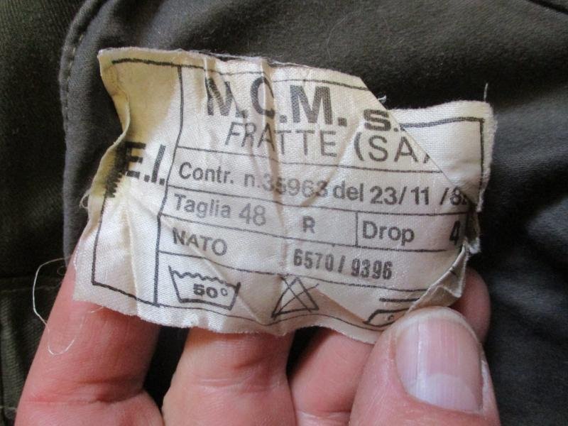 vintage 80'S ERA ITALIAN ARMY Che Guevara OG GREEN BDU COMBAT JACKET COAT medium — image 2