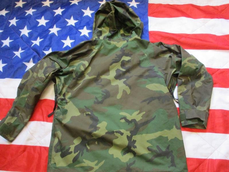 GENUINE Alpha Industries US Army ISSUE ECWCS ECW USA woodland camo waterproof goretex PARKA COAT Large Short — image 4