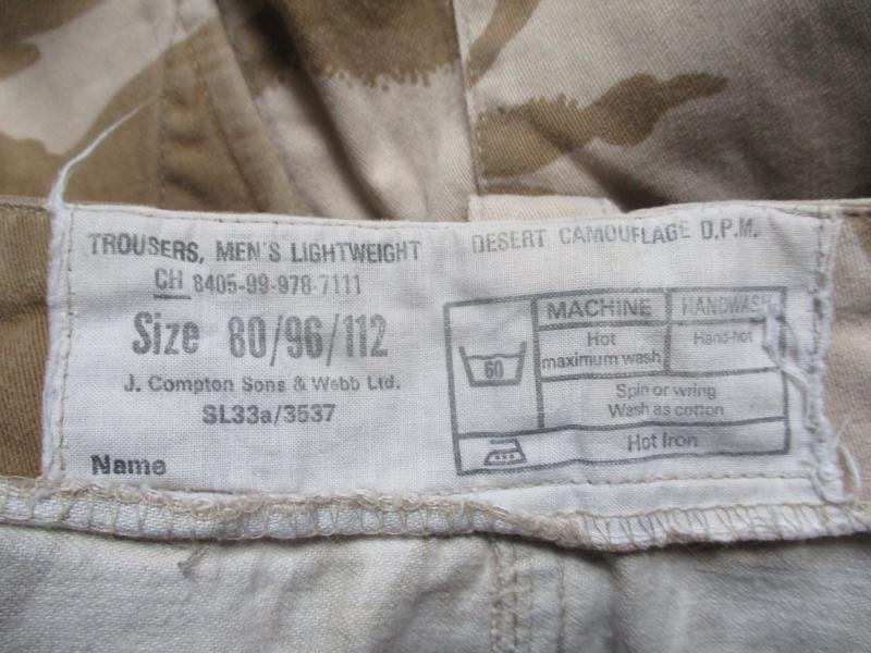 VERY RARE british army GULF WAR WAR 1 DESERT DPM ddpm LIGHTWEIGHT TROUSERS 36' — image 5