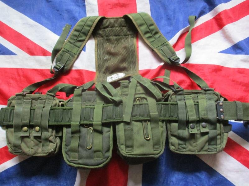 GULF WAR 1 BRITISH ARMY ISSUE OG GREEN PLCE sas belt kit INFANTRY WEBBING SET — image 2