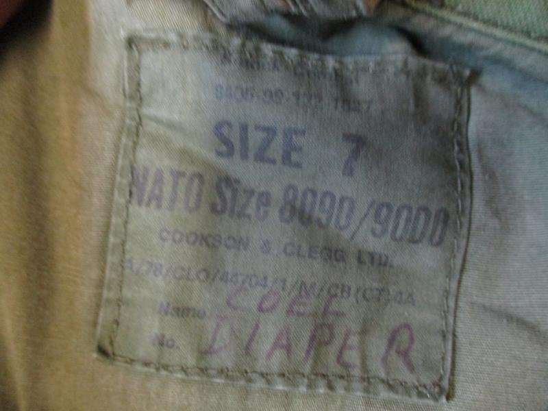 GENUINE BRITISH ARMY ISSUE 68 1968 dpm COMBAT JACKET FALKLANDS WAR size 7 & hood — image 2