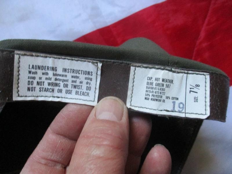 1987 US ARMY ISSUE VIETNAM WAR baseball base ball type CAP HAT OG GREEN MEDIUM platoon — image 3