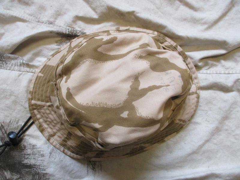 BRITISH ARMY / SAS issue MODIFIED DESERT DPM DDPM BOONIE HAT 57CM MEDIUM — image 4