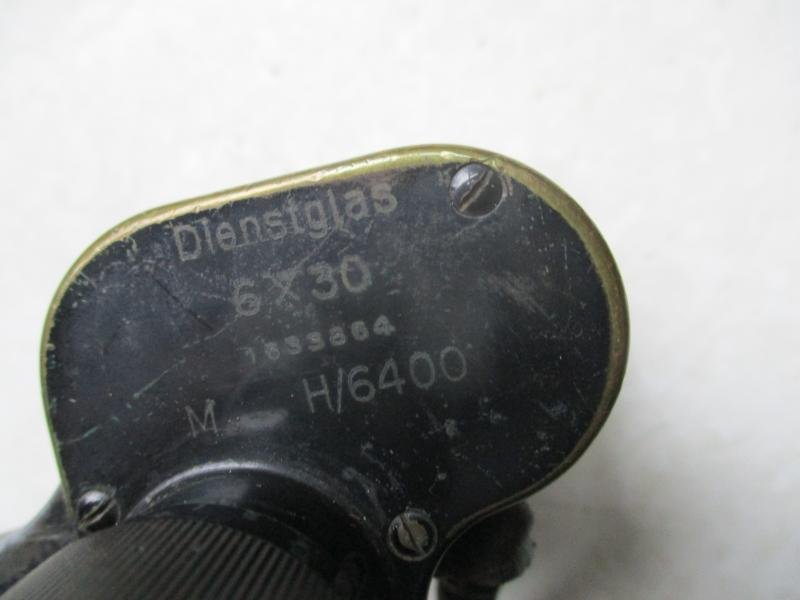 ORIGINAL WW2 GERMAN ARMY / Waffen SS / LUFTWAFFE / KREIGSMARINE / PANZER 6X30 carl zeiss jena DIENSTGLAS BINOCULARS & case — image 2