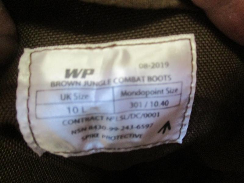 GENUINE wp BRITISH ARMY UKSF sas ISSUE JUNGLE COMBAT BOOTS mtp brown UK 10 L / W — image 5
