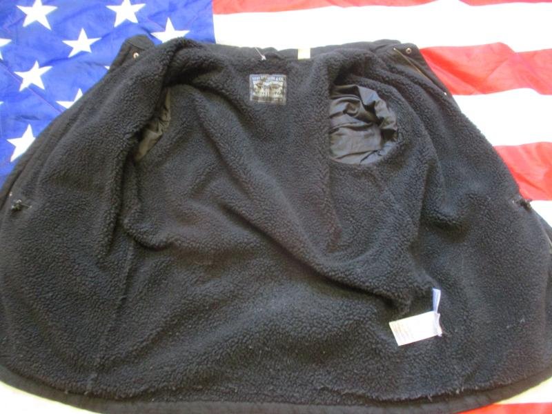 REAL LEVIS sherpa lined US ARMY black M65 field COAT combat jacket LARGE - XL — image 3