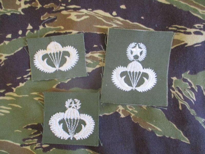 SOUTH KOREA parachute PARATROOPER PARA WINGS BADGE SET VIETNAM WAR era