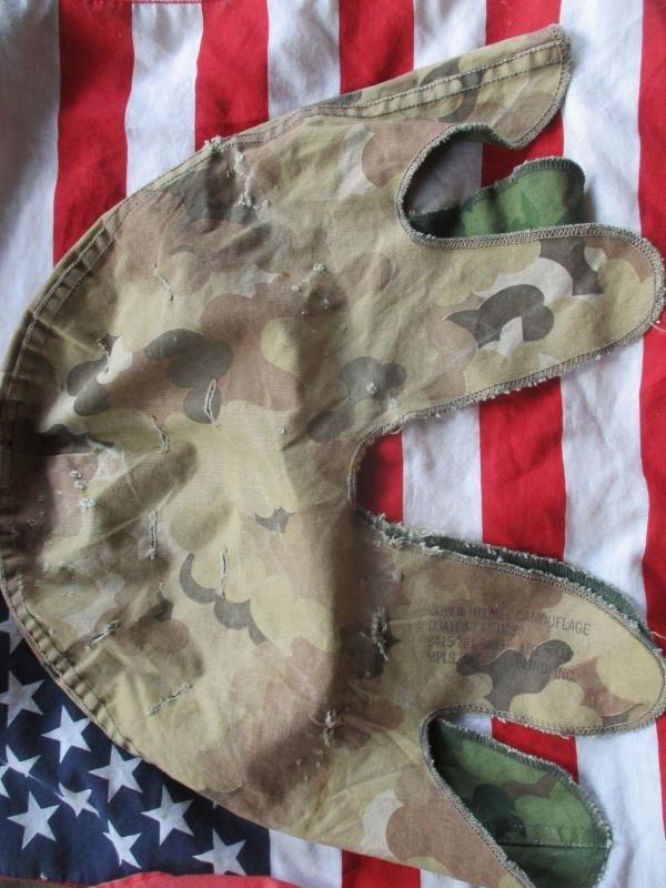 GENUINE 1973 US ARMY USMC issue Vietnam war m1 hElmet cover Mitchell leaf camo — image 4