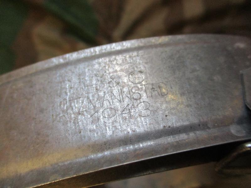 ORIGINAL WW2 GERMAN 1943 B&C M42 M40 M35 HELMET liner band 62 SHELL 54CM HEAD — image 3