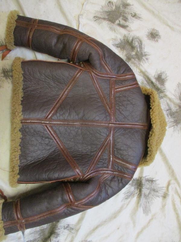 rare AERO LEATHER CO kids childs WW2 RAF SPITFIRE BOMBER PILOTS SHEEPSKIN JACKET COAT — image 2