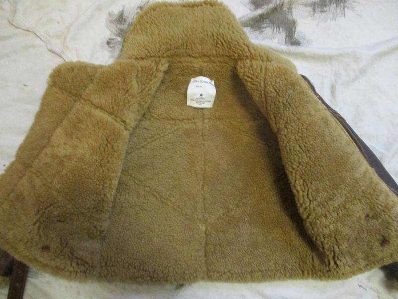 rare AERO LEATHER CO kids childs WW2 RAF SPITFIRE BOMBER PILOTS SHEEPSKIN JACKET COAT — image 4