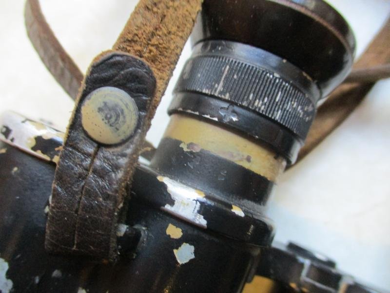 WW2 GERMAN ARMY / WAFFEN SS 6X30 cag ( SWAROVSKI ) DIENSTGLAS BINOCULARS TAN OVERPAINTED BLACK — image 4