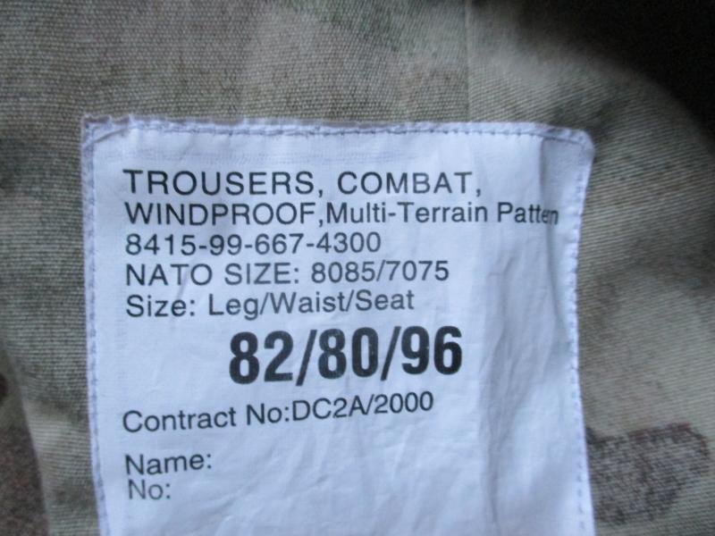 genuine ARCTIC ISSUE sas windproof MTP multicam CAMO TROUSERS PANTS 82/80/96 m — image 3