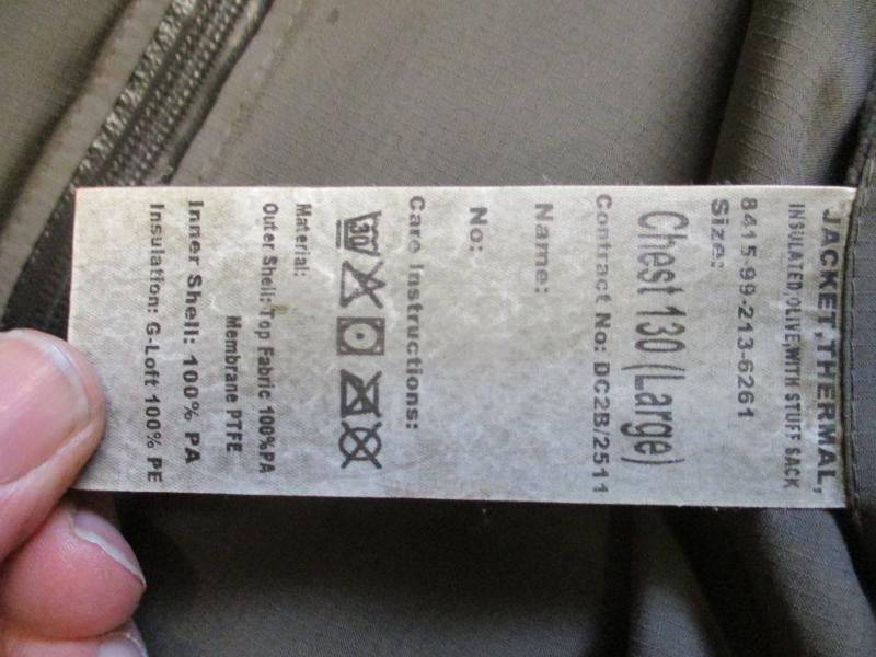 GENUINE rare CARINTHIA g loft THERMAL INSULATED OLIVE OG GREEN large SAS UKSF — image 2