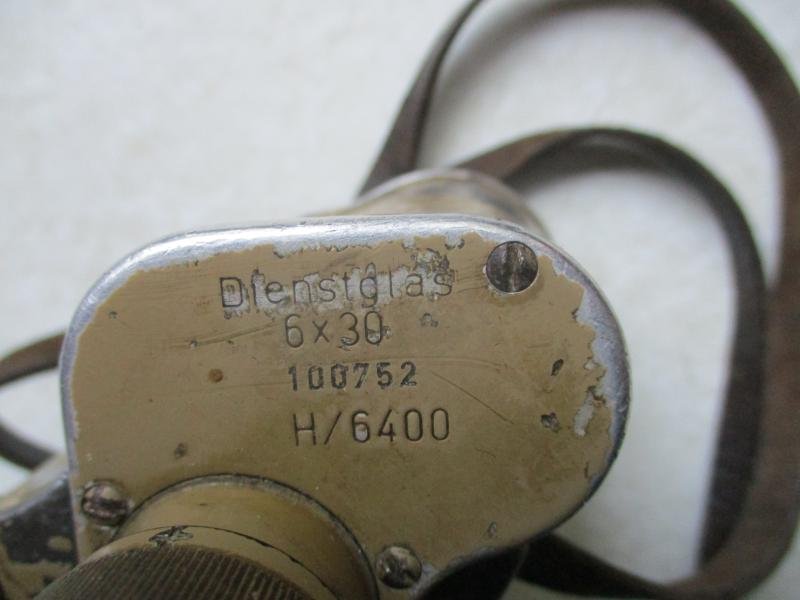 WW2 GERMAN ARMY / Waffen SS 6X30 cag DIENSTGLAS BINOCULARS dak / late war ordinance TAN — image 4