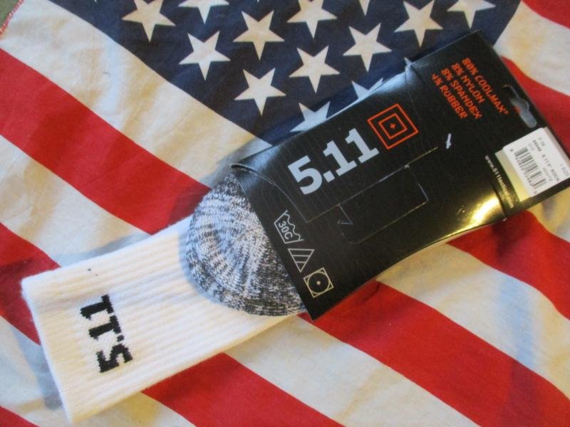 GENUINE 5.11 511 TACTICAL comat boot 9' coolmax SOCKS sf police leaf NEW WHITE — image 4