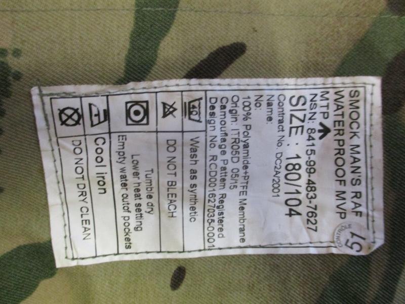 VERY RARE RAF MTP MULTICAM heavy weight MVP goretex waterproof SMOCK coat 180/104 LARGE to XL — image 2