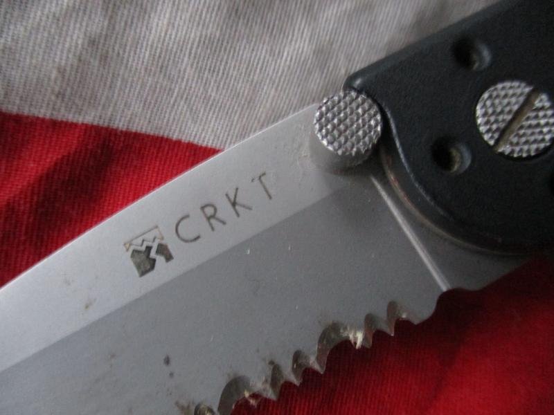 CRKT COLUMBIA RIVER KNIFE . made in usa . CARSON DESIGN M16 -12Z tanto blade part serated CLIP LOCK KNIFE — image 3