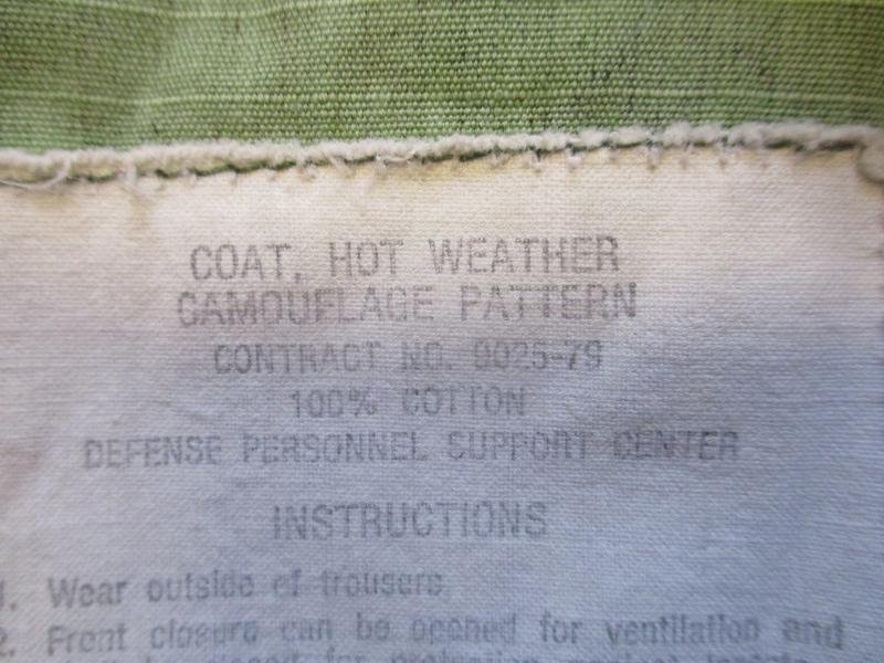 1979 US ARMY / USMC rdf VIETNAM WAR ERDL brown CAMO Jungle combat JACKET COAT — image 3