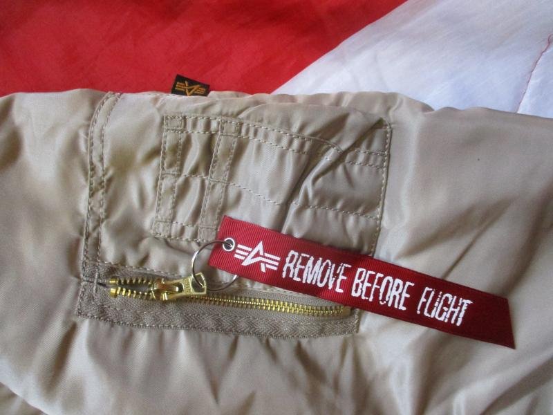 REAL ORIGINAL ALPHA INDUSTRIES USA MA1 bomber pilot JACKET COAT khaki tan SMALL new — image 2