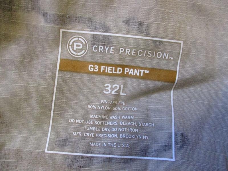 real CRYE PRECISION multicam g3 GENERATION III FIELD PANT TROUSERS 32 L — image 3