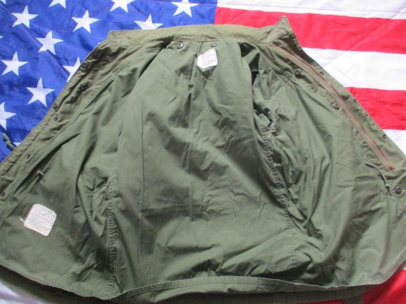 1974 ALPHA INDUSTRIES US ARMY / USAF ISSUE VIETNAM WAR OG 107 M65 COAT COMBAT jacket Medium Regular / LARGE — image 2