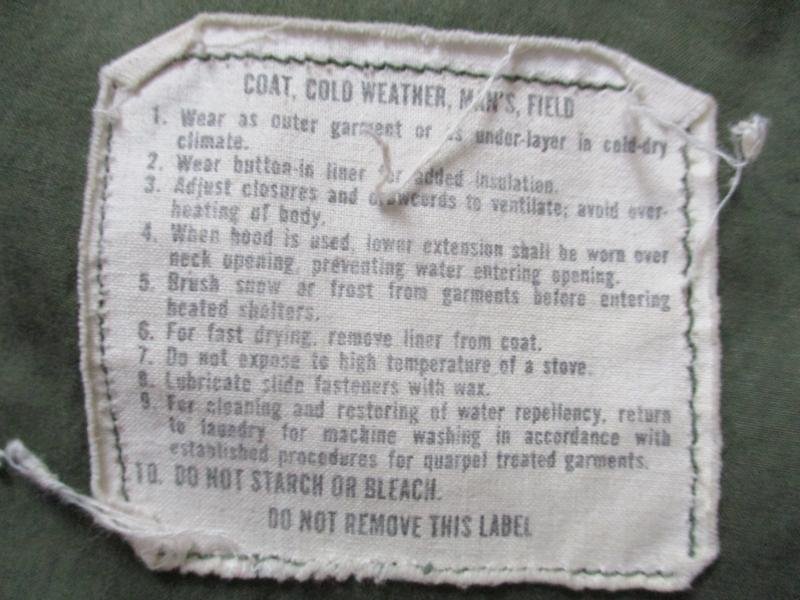 1974 ALPHA INDUSTRIES US ARMY / USAF ISSUE VIETNAM WAR OG 107 M65 COAT COMBAT jacket Medium Regular / LARGE — image 4