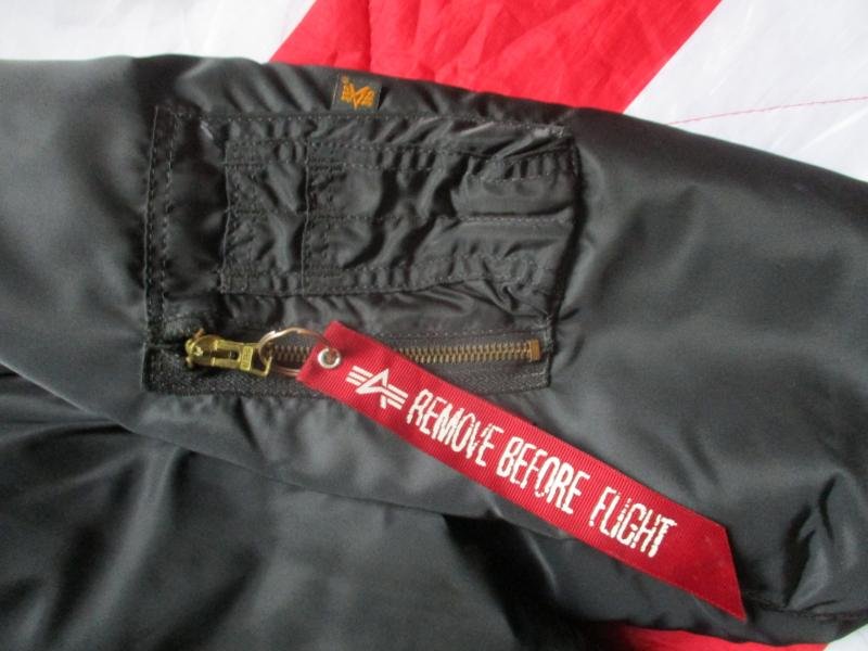 REAL ORIGINAL ALPHA INDUSTRIES USA MA1 bomber pilot JACKET COAT black XL — image 2