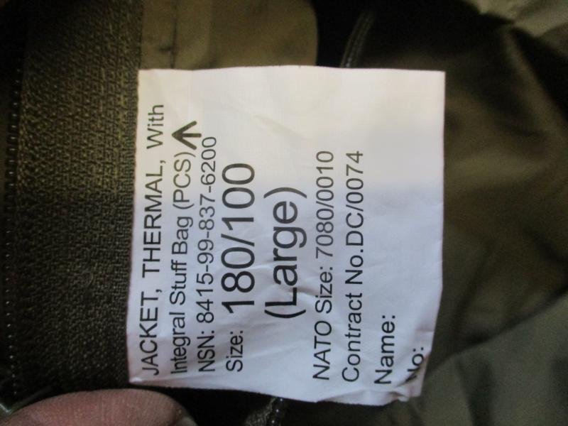 BRITISH ARMY latest ISSUE mtp og ARCTIC THERMAL softie SOFTY JACKET COAT large — image 3