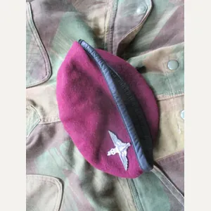 genuine PARACHUTE REGIMENT AIRBORNE MAROON BERET leather band SHAPED used …