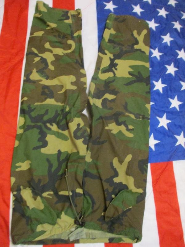 GENUINE USA US ARMY ISSUE gore tex waterproof ECWCS woodland CAMO TROUSERS L / L — image 2