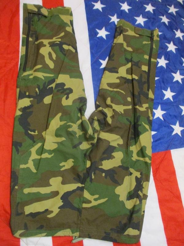GENUINE USA US ARMY ISSUE gore tex waterproof ECWCS woodland CAMO TROUSERS L / L — image 4