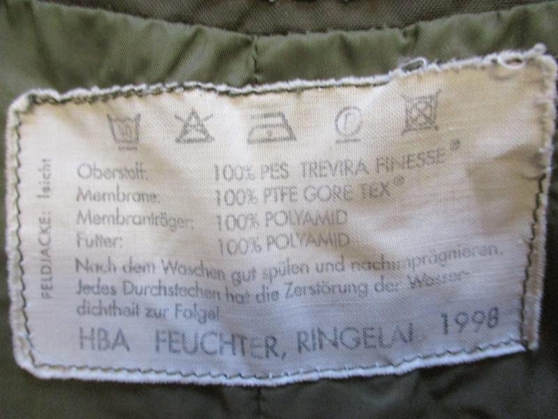 GENUINE 1998 AUSTRIAN ARMY BUNDESHEER gore tex M65 COAT COMBAT jacket OG GREEN — image 4