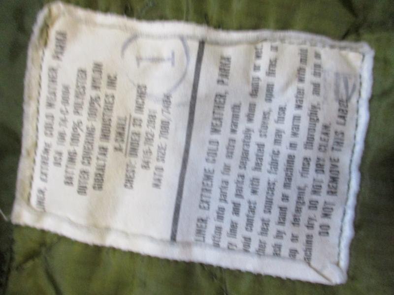 genuine 1974 Vietnam war US ARMY ISSUE M65 fishtail parka EXTREME COLD LINER — image 2