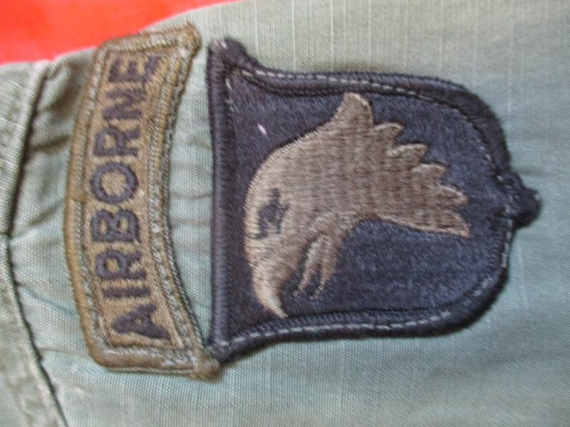 1969 VIETNAM WAR US ARMY SLANT POCKET OG107 Jungle combat JACKET real 101ST AIRBORNE DIVISION — image 2