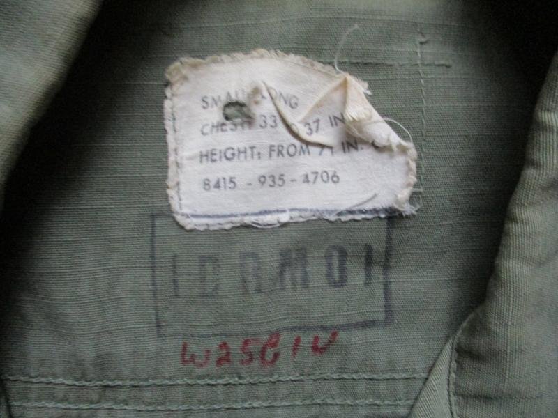 REAL VIETNAM WAR US ARMY early ripstop SLANT POCKET combat JACKET OG107 GREEN SL — image 2