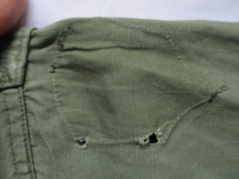 REAL VIETNAM WAR US ARMY early ripstop SLANT POCKET combat JACKET OG107 GREEN SL — image 3