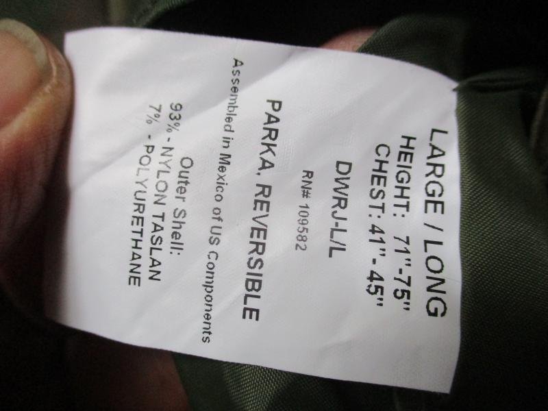 USSF REVERSIBLE ECWCS tri desert - m81 woodland camo waterproof goretex PARKA COAT Large / Long — image 4