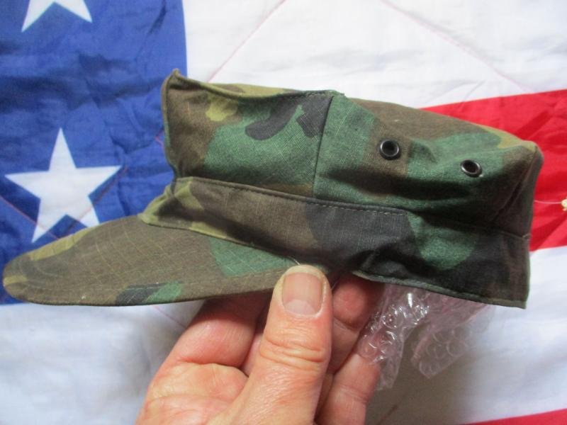 RARE GENUINE US MARINES USMC ISSUE 1979 RDF / VIETNAM WAR ERDL CAMO UTILITY CAP — image 3