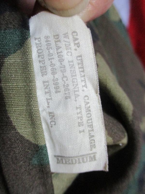 RARE GENUINE US MARINES USMC ISSUE 1979 RDF / VIETNAM WAR ERDL CAMO UTILITY CAP — image 5