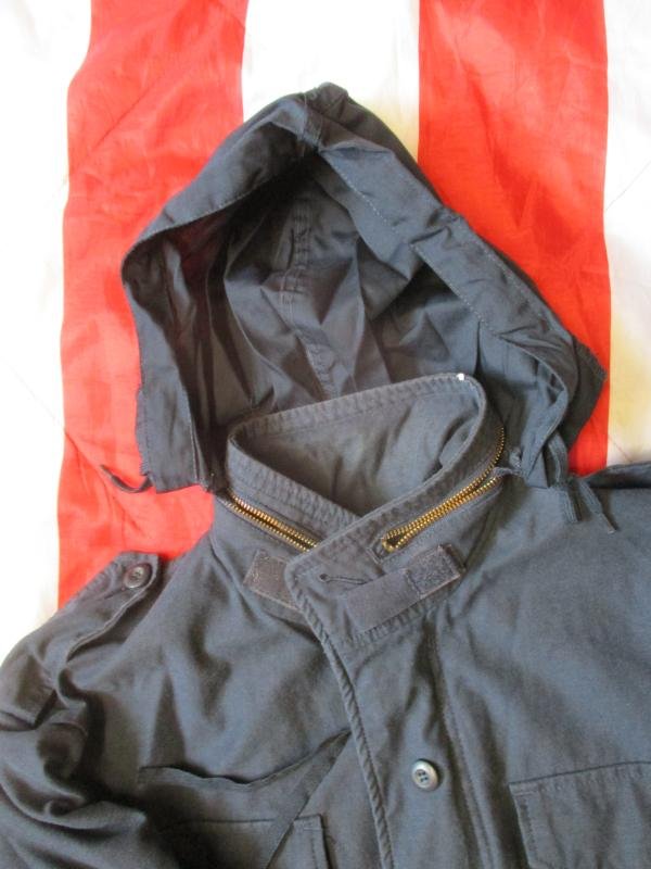 GENUINE alpha industries USA US ARMY M65 COAT COMBAT jacket DARK NAVY BLUE Small Regular- Medium — image 5