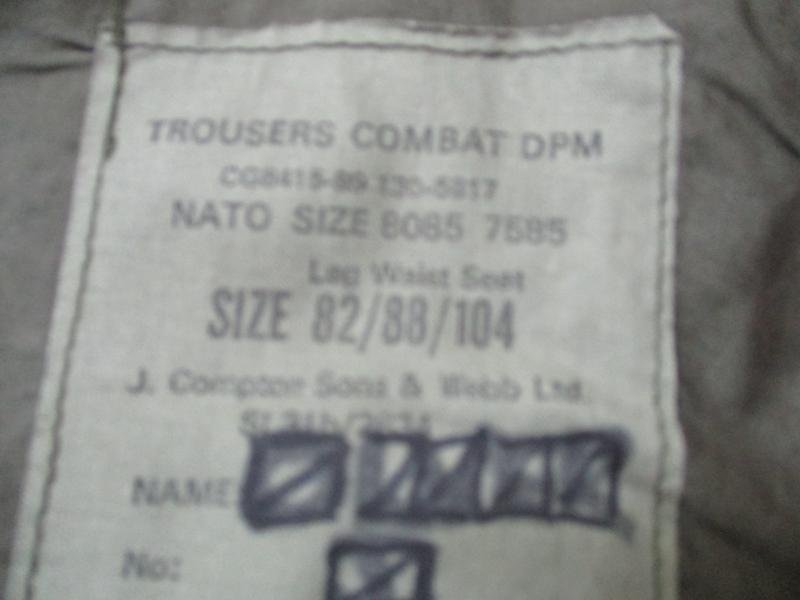 1980s vintage BRITISH ARMY ISSUE 84 DPM CAMO 1984 combat TROUSERS PANTS 30-33' — image 2