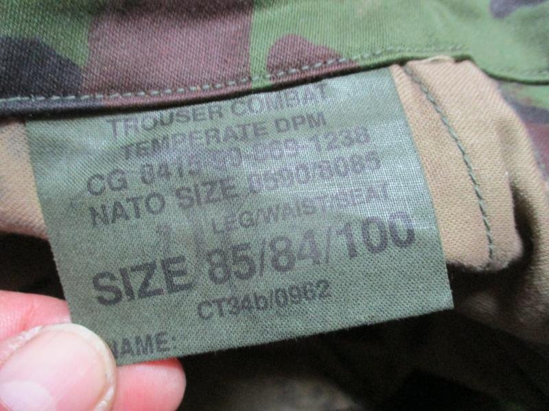 1990'S 90s BRITISH ARMY ISSUE DPM CAMO TEMPERATE combat TROUSERS 28 - 31' small — image 2