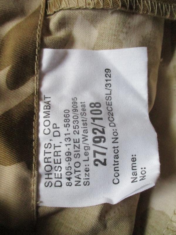 BRITISH ARMY issue DESERT DPM ddpm CS95 soldier 95 combat SHORTS PANTS 32 - 34' Medium — image 2
