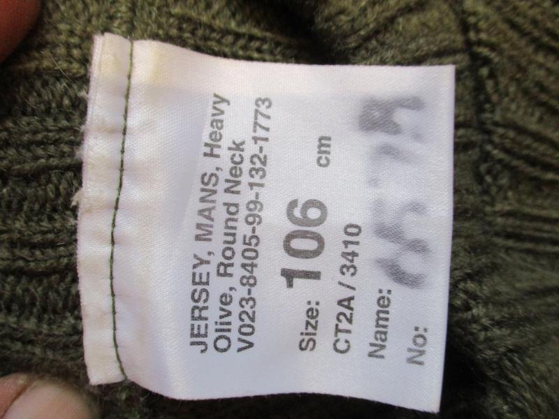 GENUINE BRITISH ARMY COMMANDO issue JUMPER PULLOVER JERSEY 106CM large CSM WO2 — image 3